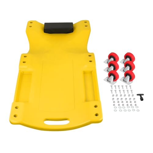 Low Profile Automotive Creeper with Padded Headrest, Red U80837