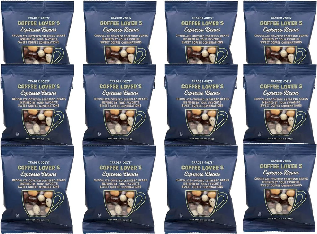 Coffee Lover's Chocolate-Covered Assorted Espresso Beans - 12 Count (2.5 Oz Ea)
