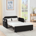 53" Convertible Sofa Bed-Velvet Pull Out Couch with Removable Armrests, 3 in 1 Loveseat Sleeper Sofa Bed, Queen Sleeper Sofa with USB Power Port, Sofa Cama Moderno with Side Pockets