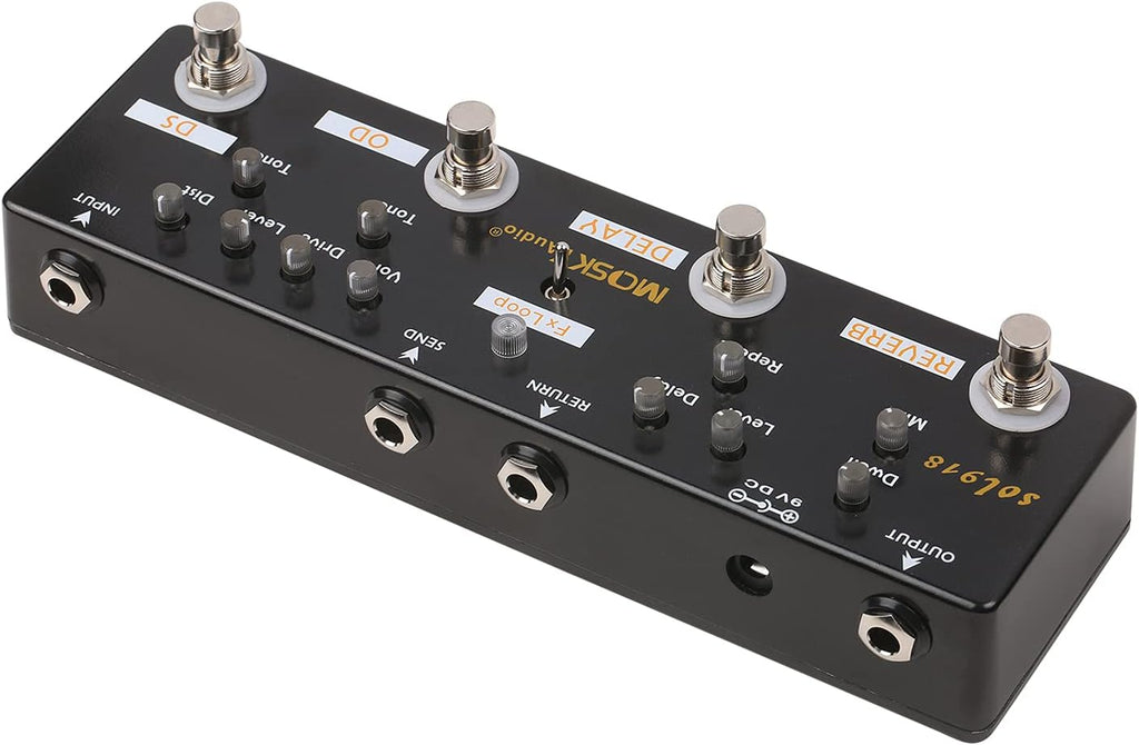 5-in-1 Multi Effect Guitar Pedal with Reverb Delay Overdrive Distortion V801740