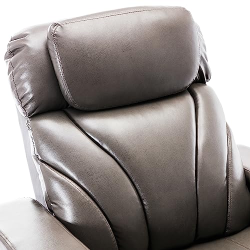 PU Leather Power Recliner Chair with Hidden Arm Storage, Swivel Tray, USB and LED for Living Room N162