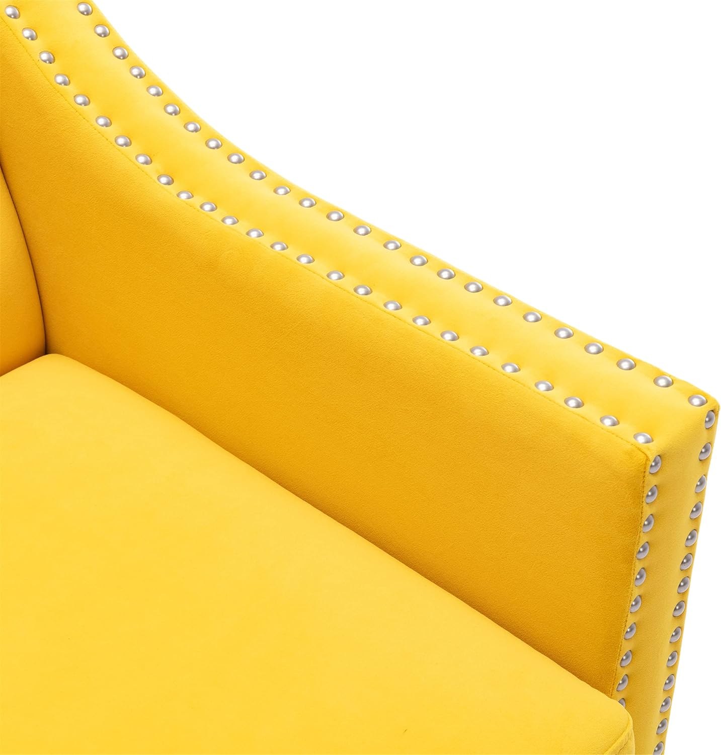 Velvet Accent Chair for Living Room with Wood Legs E616346