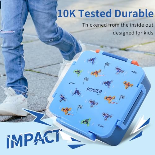 Kids Lunch Box with Thermos, 4 Compartments, Insulated, Drop-Proof, Dishwasher Safe I175