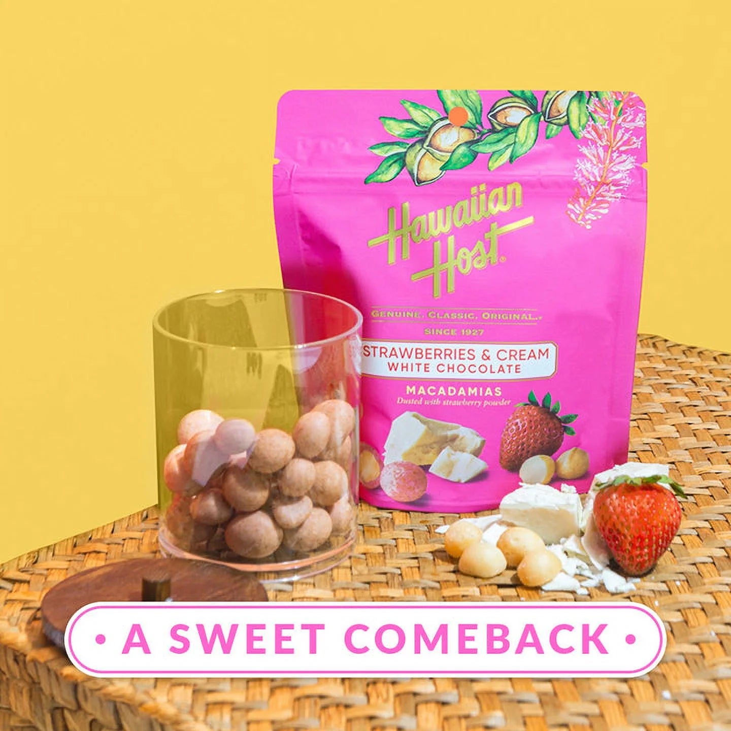 Macadamia Nuts Paradise Collection, Strawberries & Cream, 16 oz O83828