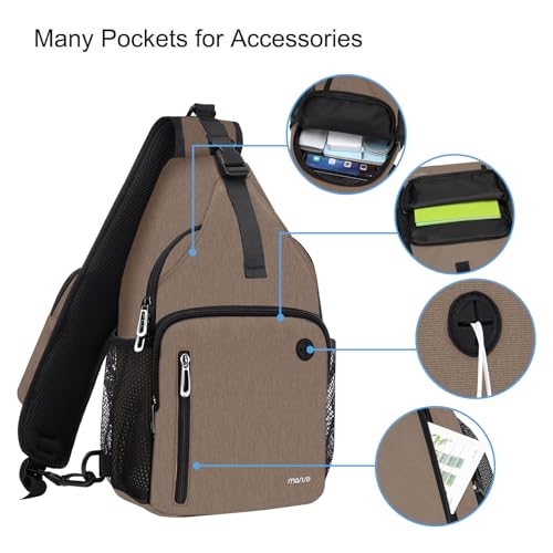 Sling Backpack with USB Charging Port, Crossbody Daypack X90069