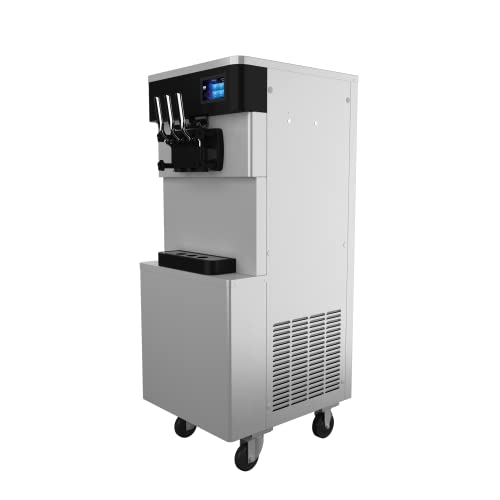 Soft Serve Ice Cream Machine, 3 Flavors, Auto Clean Y524062