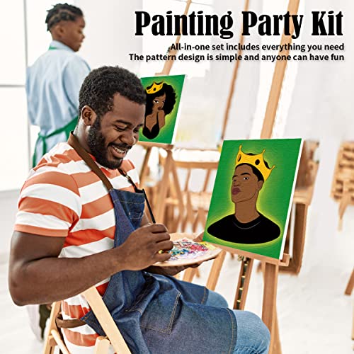Paint and Sip Kit Pre Drawn Canvas for Adults 2 Pack 8x10 D850647