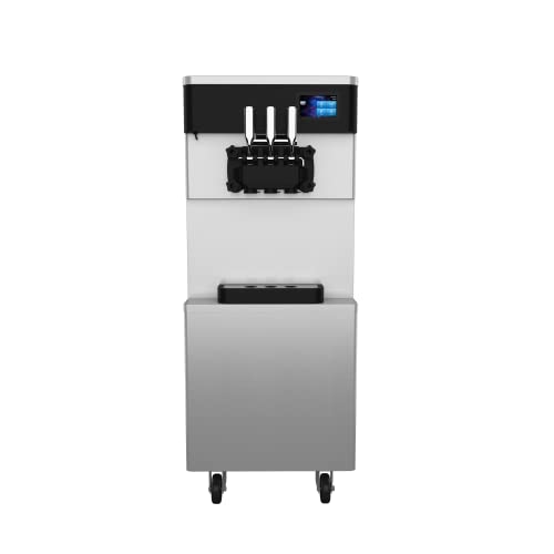Soft Serve Ice Cream Machine, 3 Flavors, Auto Clean Y524062