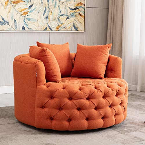 Swivel Accent Chair Chaise Lounge Indoor Leisure Barrel Sofa Club Chair P464991