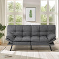 MUUEGM Futon Sofa Bed,couch bed,Memory Foam Futon Sofa,Convertible Sofa Bed for Compact Living Spaces,Apartment,Office,Sleeper Sofa,71"*33"*31.5",Grey Fabric