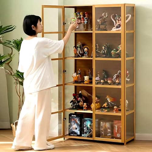 5-Tier Display Cabinet with Acrylic Glass Door for Collectibles and Books Z940241