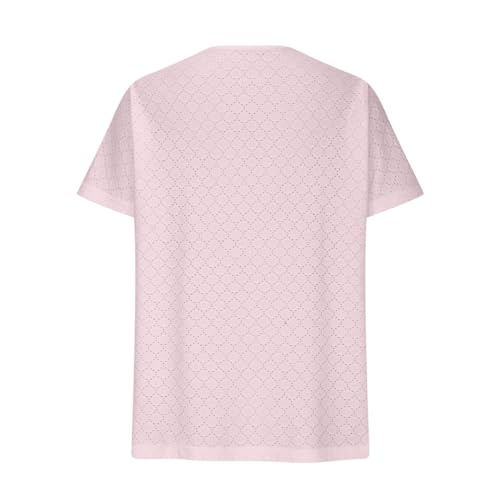 Women's V Neck Short Sleeve Blouse Tunic Top F915781