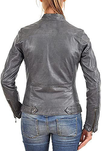 Women Leather Lambskin Motorcycle Jacket C77275