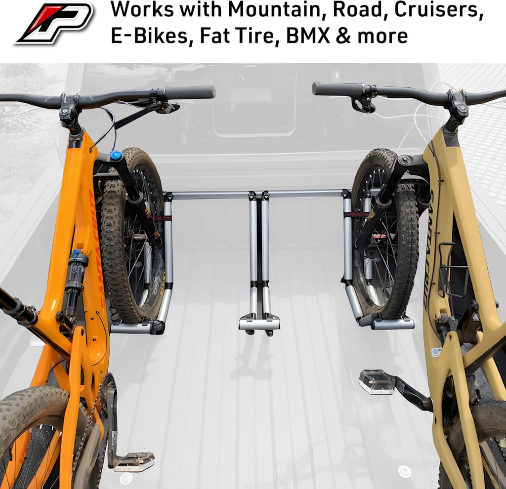 3 Bike Rack for Truck Bed, Standard Tire, Drill-Free Installation B996240