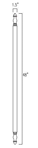 Corner Guard for Walls, 48" Tall Oak Wood, 90-Degree Notch K970