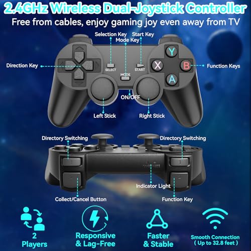 Retro Gaming Console with Wireless Controllers, 20000+ Games, 4K HDMI X4138