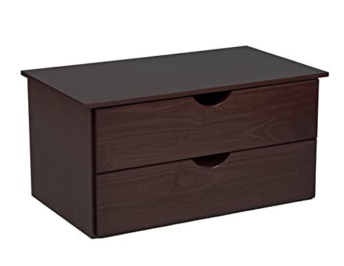 Palace Imports 100% Solid Wood Kyle 2-Drawer Internal Chest, Black