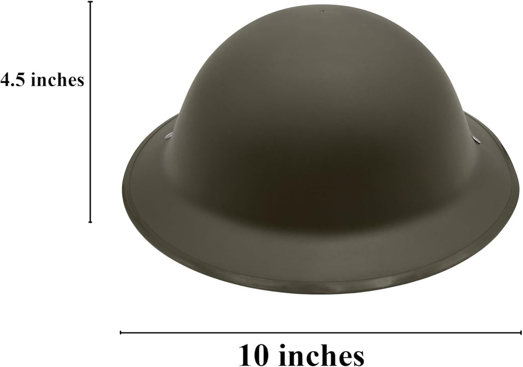 British Army Helmet Costume Hat, Olive Drab Green, Adjustable O116