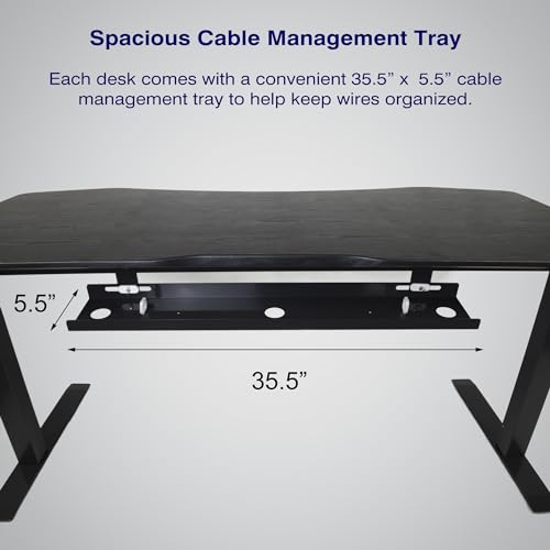 Electric Height Adjustable Stand Up Desk with Curved Top L3088