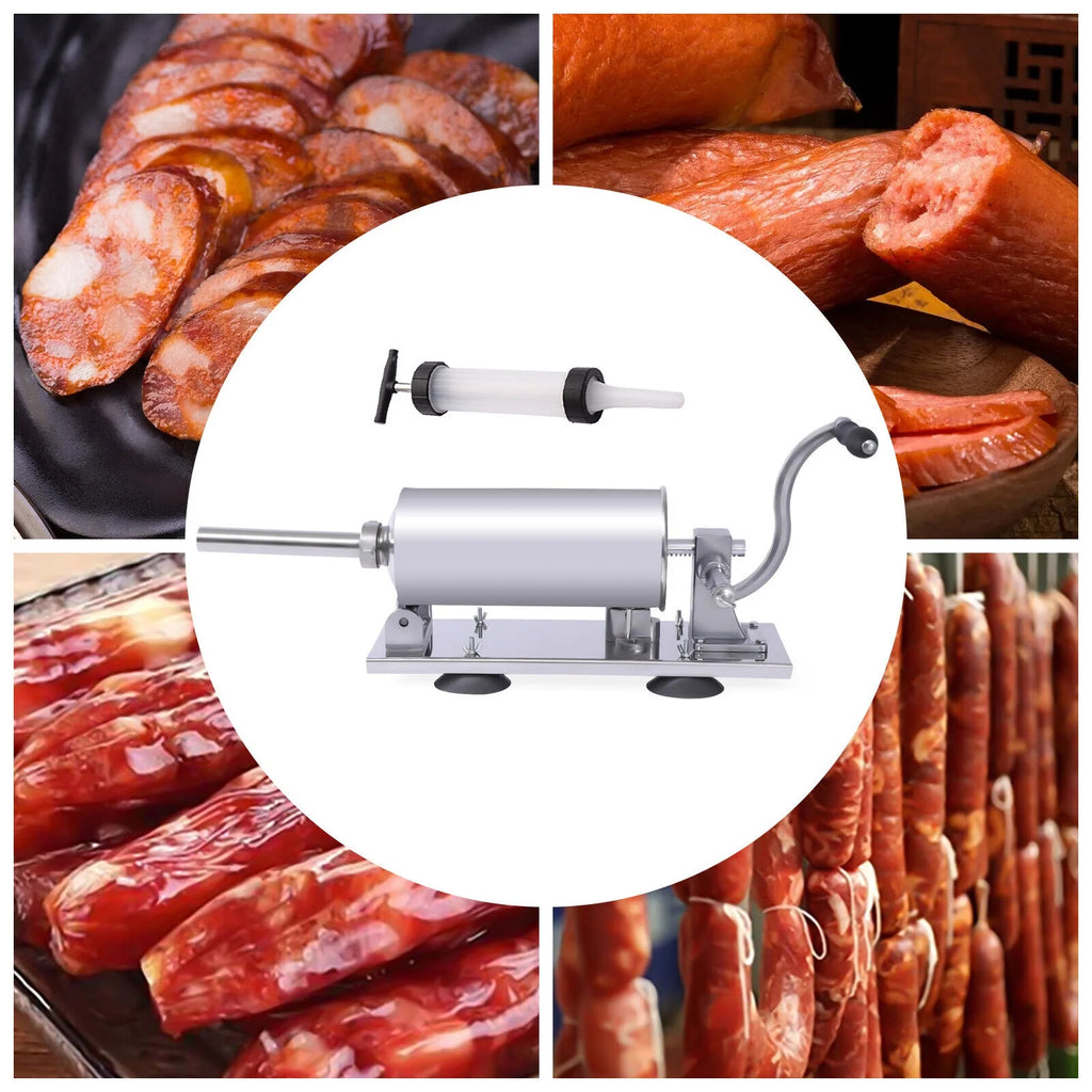 Manual Horizontal Sausage Maker Stainless Steel Meat Filling Machine F852619