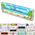 Personalized Name Plate Custom Desk Acrylic Nameplate Customized Photo Logo Plaque Glass Block Home Office Decor Gifts for Teacher Women