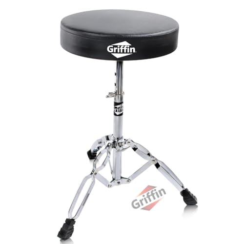 6 Piece Drum Hardware Pack with Snare, Hi-Hat, Cymbal Boom, Kick Pedal & Throne H77439