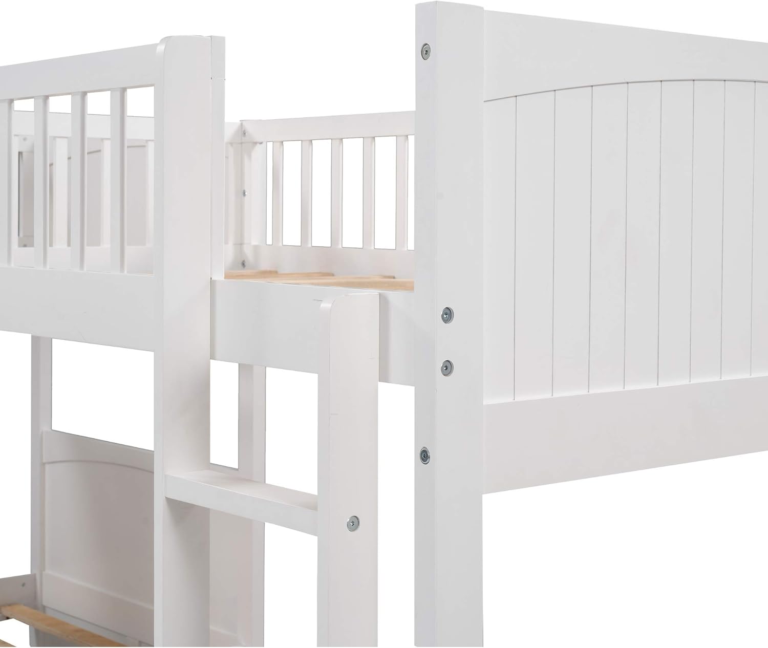 L-Shape Corner Triple Bunk Bed with 2 Drawers and Storage L859606