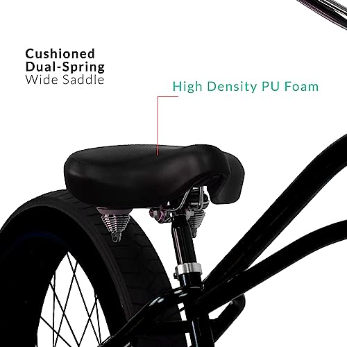 26" Stretch Cruiser Bicycle, Hi-Ten Steel Frame for Adults Z63556