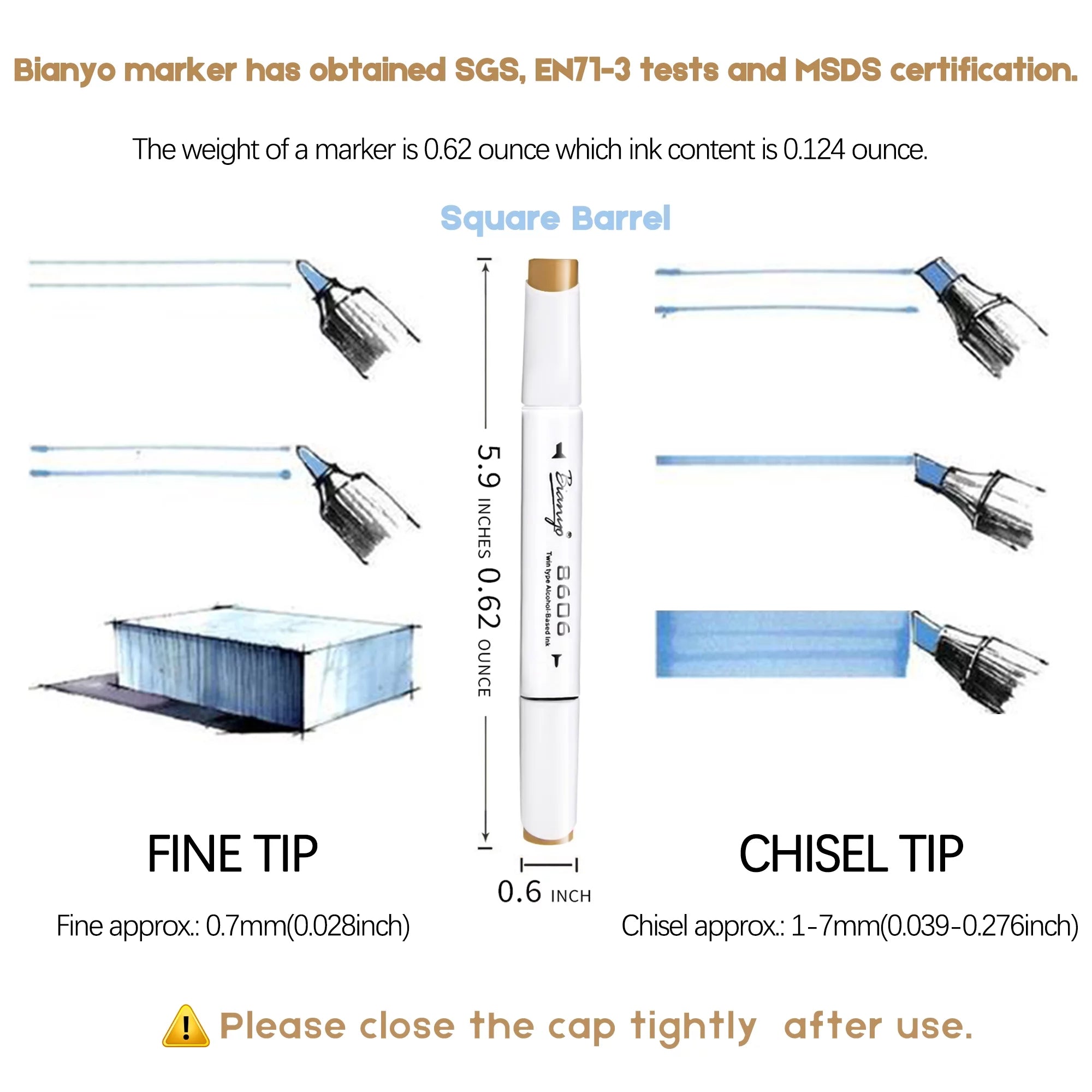 Alcohol-Based Dual Tip Art Markers, Set of 72 N1239