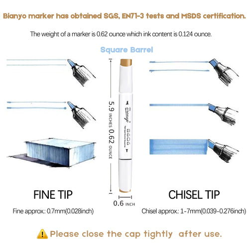 Alcohol-Based Dual Tip Art Markers, Set of 72 N1239