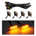 3PCS Car Grille Lights, Bright Amber LED Grill Lights with Wiring Harness, Waterproof Front Grill Trim Lamps, Vehicle Exterior Grille Lamps Compatible with F150 F250 F350 (Yellow)