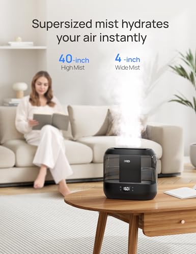 6L Top Fill Cool Mist Humidifier for Bedroom, 60H Runtime, 28 dB Quiet Y790