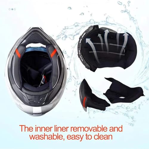 Full Face Motorcycle Helmet with HD Visor, DOT Approved T111255