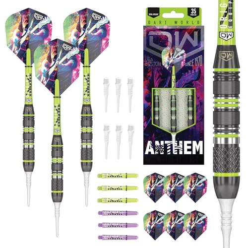 DW Anthem Soft Tip Dart Set, Stainless Steel Barrel - Perfect for Casual and Recreational Players