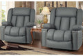 Large Power Lift Chairs Recliners for Elderly with Heat and Massage Set of 2, Overstuffed Lift Chairs, 3 Position, Breathable Leather, USB-A and USB-C, Cup Holder, Side Pocket Dark Brwon