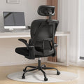 Ergonomic Office Chair, High Back with Breathable Mesh Seat,Adjustable Lumbar Support, Headrest and Flip-up Arms, Black
