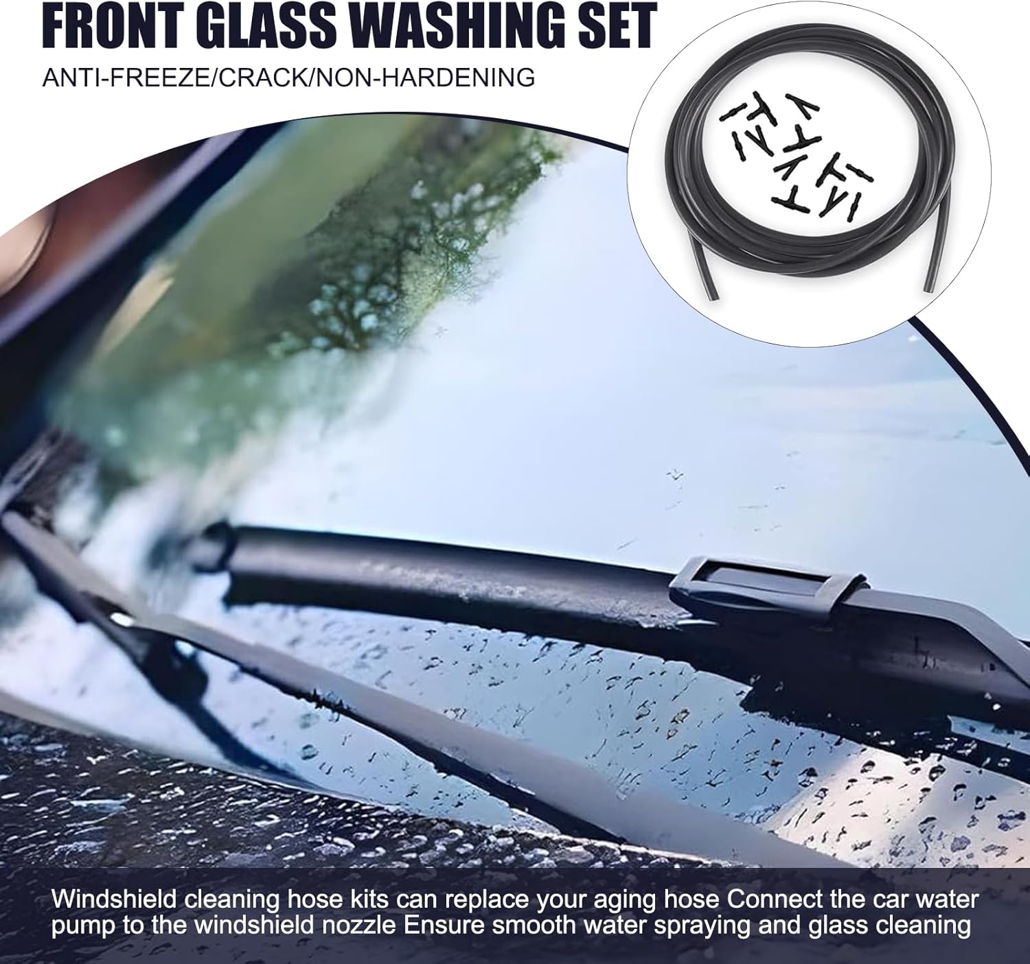 Car Windshield Washer Hose Replacement with Connectors L7973