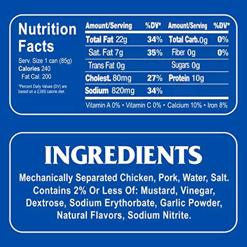 Potted Meat, Canned Meat, 3 oz (Pack of 48) K30739