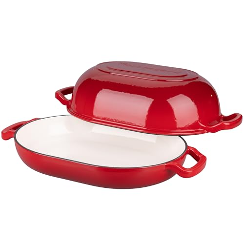 Enameled Cast Iron Dutch Oven with Lid for Bread Baking, 5QT M245