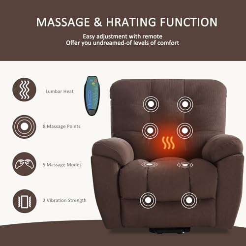 Electric Recliner Chair with Vibration Massage and USB Port M1320