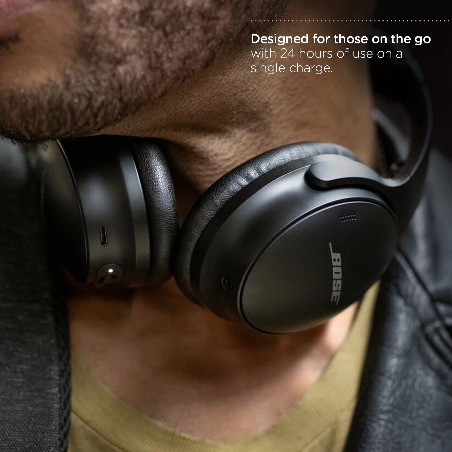 Wireless Noise Cancelling Over-Ear Headphones, Black C618