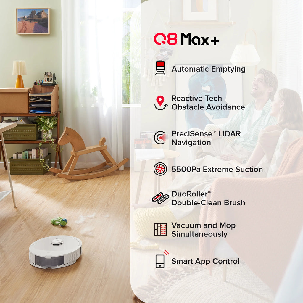 Robot Vacuum and Mop with Self-Emptying and LiDAR Navigation T396