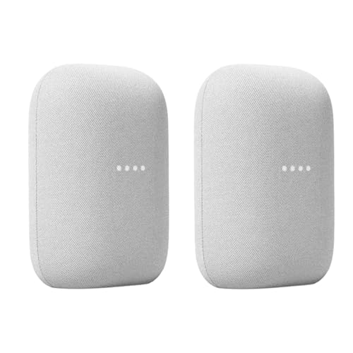 Smart Speakers (2-Pack) – Wireless Bluetooth & Wi-Fi Home Speaker Bundle with Stereo Sound B20740