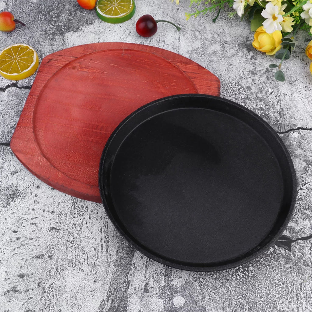 Cast Iron Sizzling Skillet Set for Steak and Fajita B6227