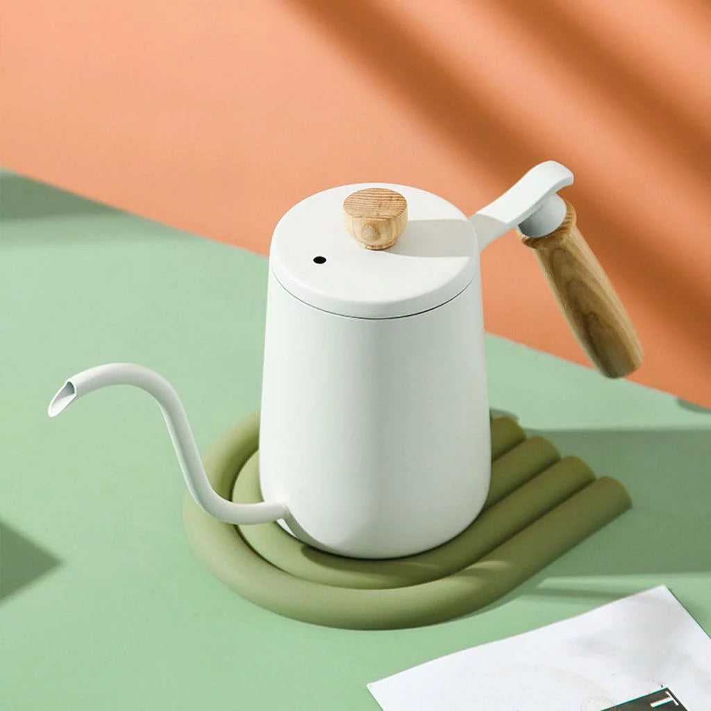 White Stainless Gooseneck Tea Kettle R576795