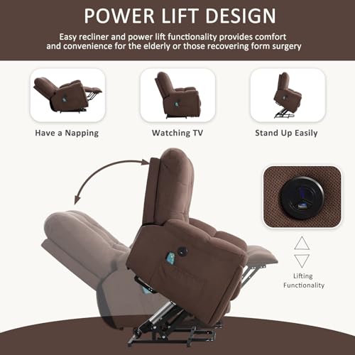 Electric Recliner Chair with Vibration Massage and USB Port M1320