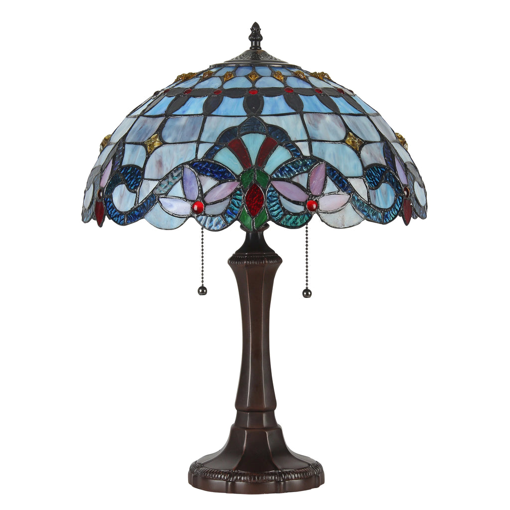 Victorian 2-Light Table Lamp with 16" Shade V45223