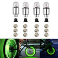 4Pcs LED Wheel Lights -Bike Tire Valve Stem Neon Light Bulb for Car Motorcycle Tyre Dust Cap, Safety, Waterproof, Motion Activated, Spoke Flash Stems Caps Accessories (Red)