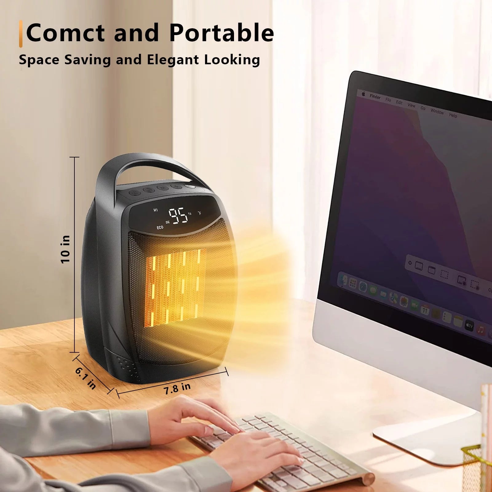 Portable Electric Space Heater for Indoor Use, 1500W Z31883