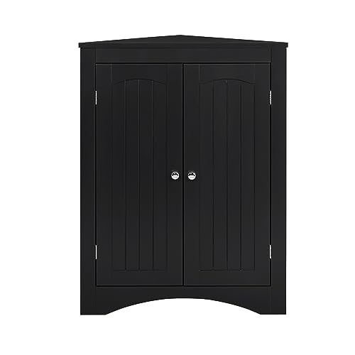 Corner Storage Cabinet with 2 Doors, Freestanding Sideboard M65683